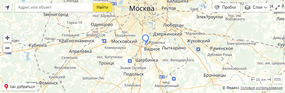 Голицыно москва схема